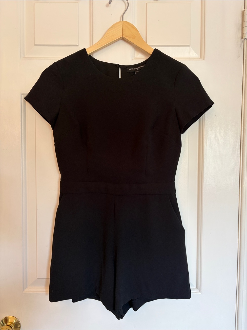 Banana Republic Black Tailored Romper Petite 0P XS